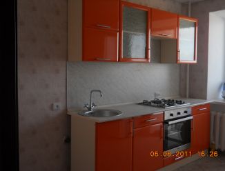 Кухня пленочный МДФ оранжевая