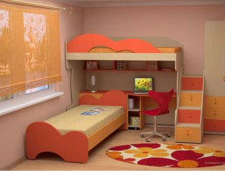 Комплект мебели ораньжевого цвета